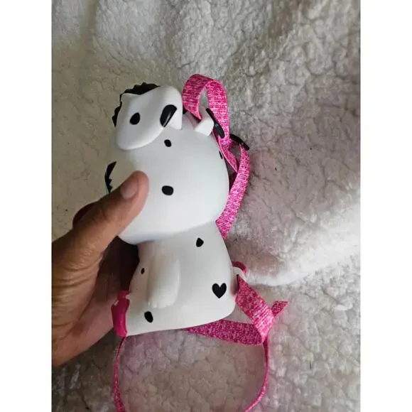 MGA LOL Surprise Biggie Pet Dog Piggie Bank Backpack White & Black 7" Dalmatian - Picture 5 of 16